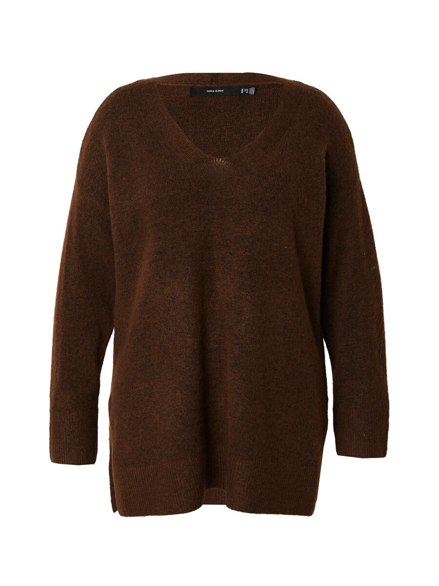 

Тонкий вязаный свитер Vero Moda Curve Sweater VMCFiluca, темно-коричневый