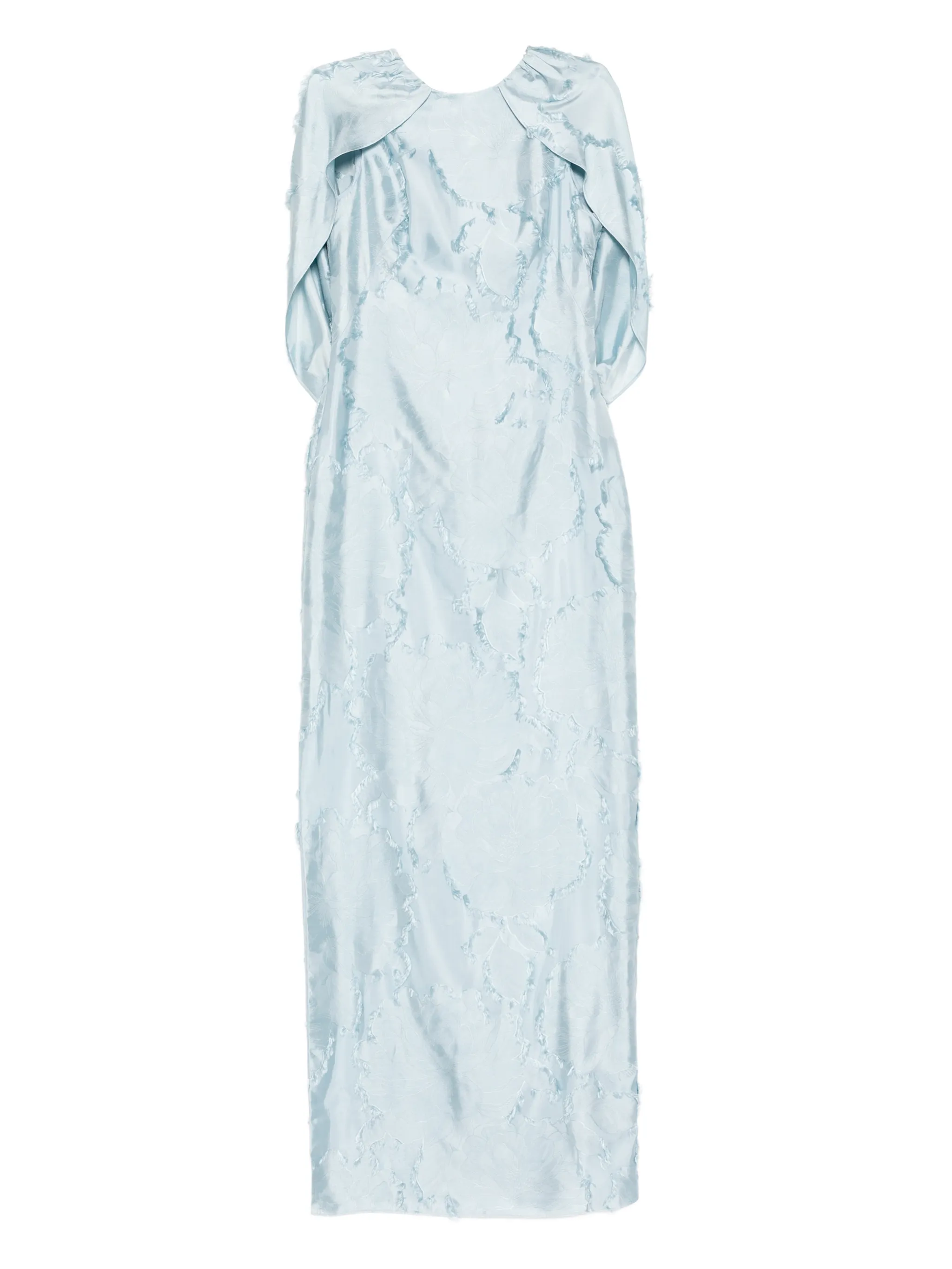 

Жаккардовое платье с цветочным узором Amsale, синий