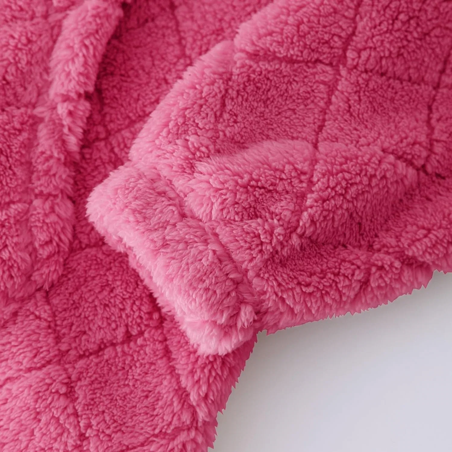 Толстовка с капюшоном, полузастежка-молния, Plus Size, Hot Pink — фото 3