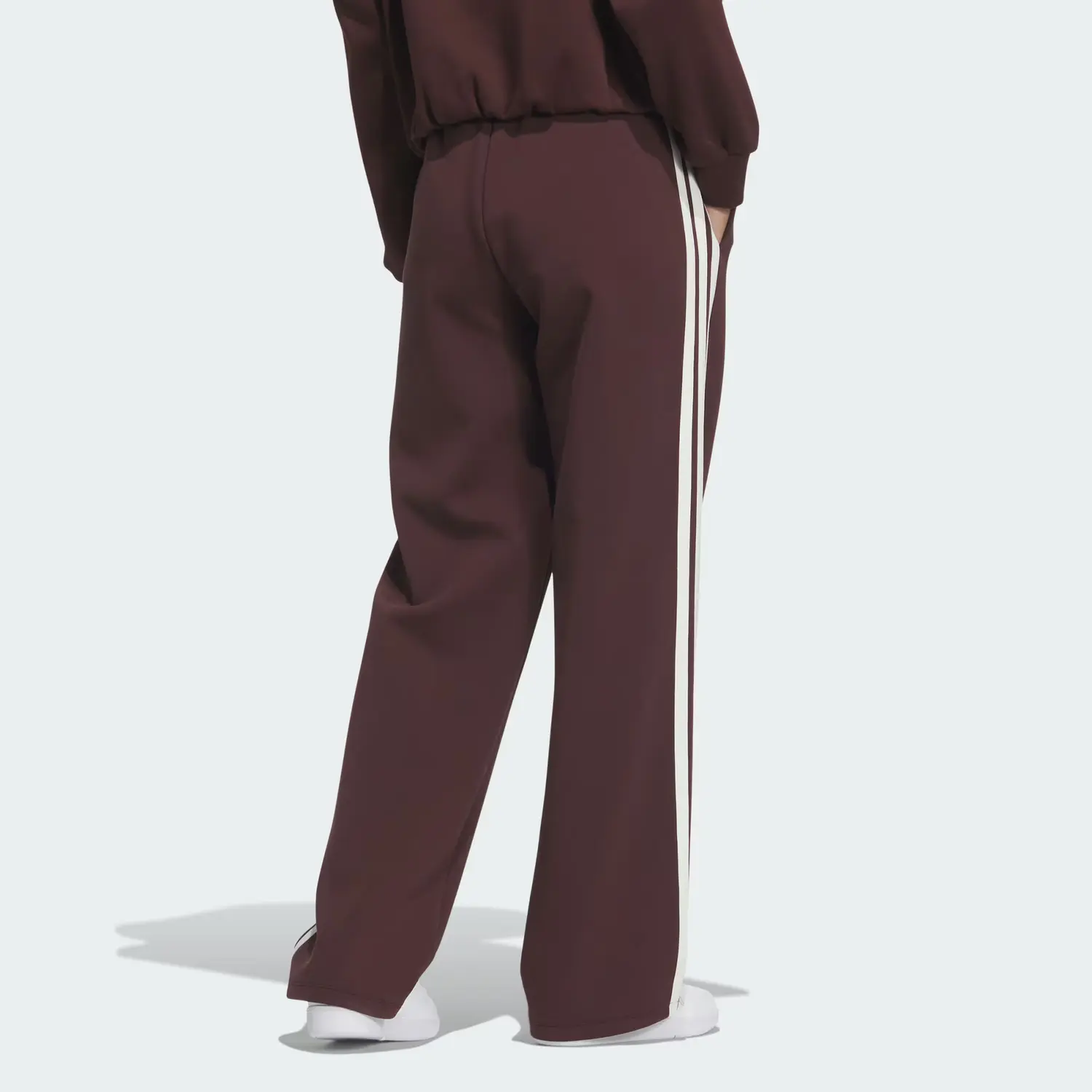 Adidas Мягкие брюки двойной вязки повседневные женские dark brown — фото 4