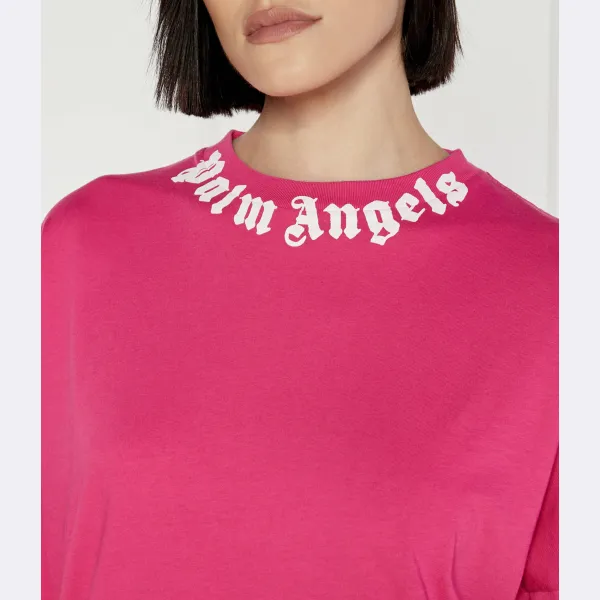 Футболка свободного кроя Palm Angels, фуксия — фото 4