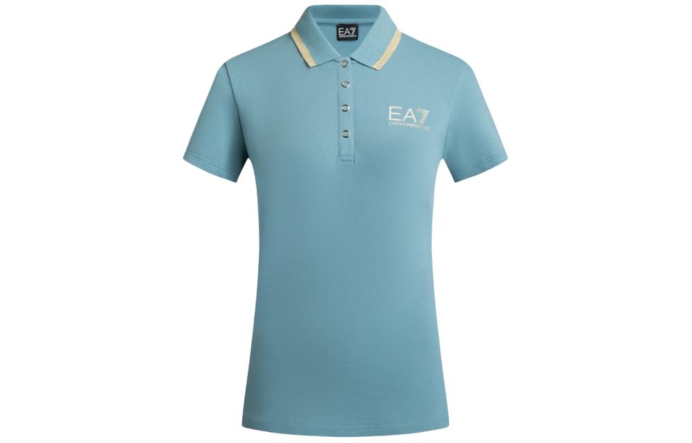 

EMPORIO ARMANI Женская рубашка-поло EA7 SS24, синяя