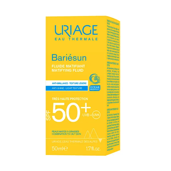 Матирующий флюид с высокой степенью защиты Bariésun Spf50+ Uriage, 50 ml — фото 2