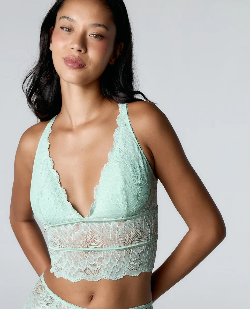 

Кружевной бралетт кроп-топ Black Limba, зеленый