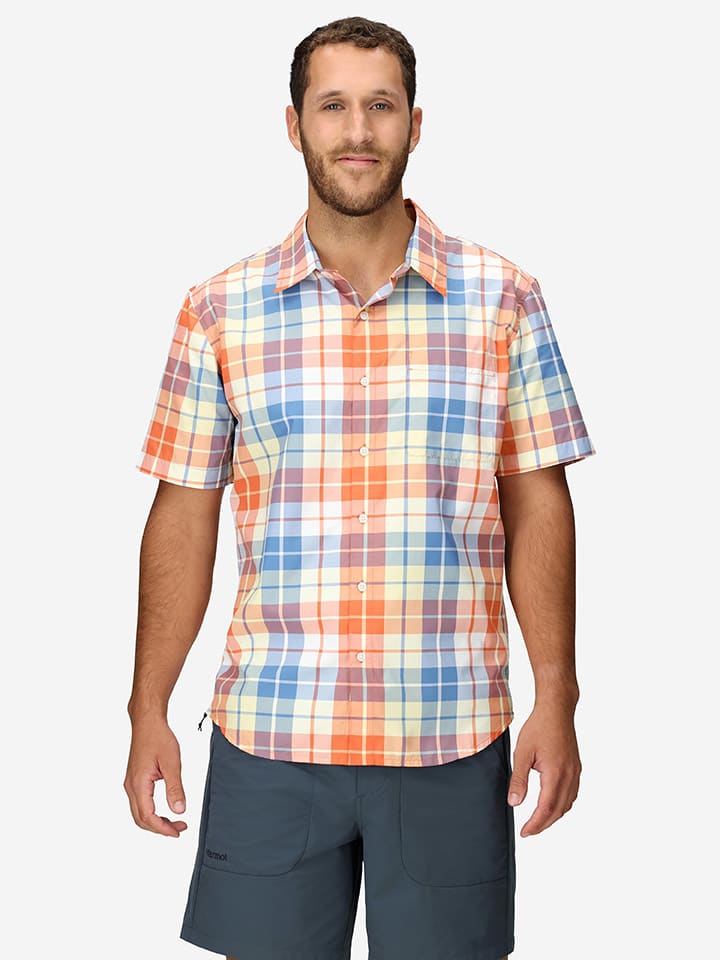 

Функциональная рубашка Air Exchange Solar Shield Marmot, цвет orange/blau