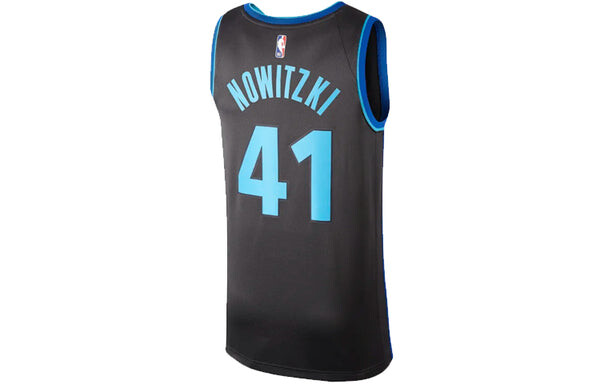 Футболка nba dirk nowitzki city edition swingman dallas mavericks Nike, черный — фото 2