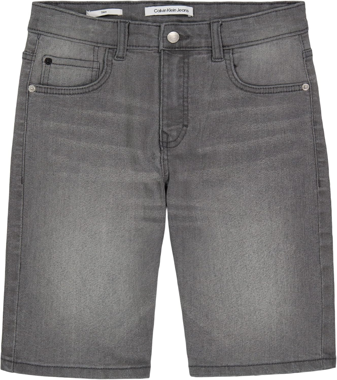 

Свободные джинсовые шорты Calvin Klein Boys, модель с пятью карманами, застежка на молнию и пуговицы, Concrete Gc09