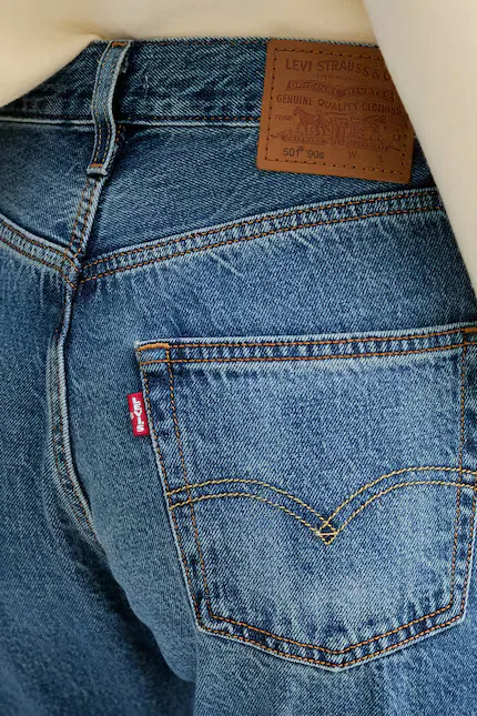 Джинсы свободные 501 90S Lightweight Levi's, синий — фото 4