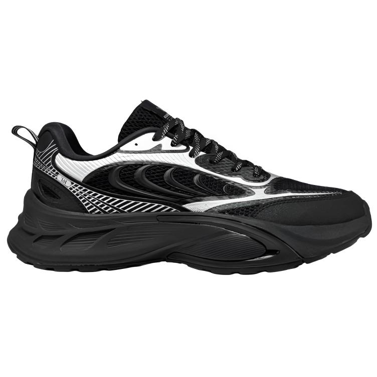 361° Мужские черные низкие повседневные кроссовки Cushioning Abrasion Resistant Breathable — фото 3