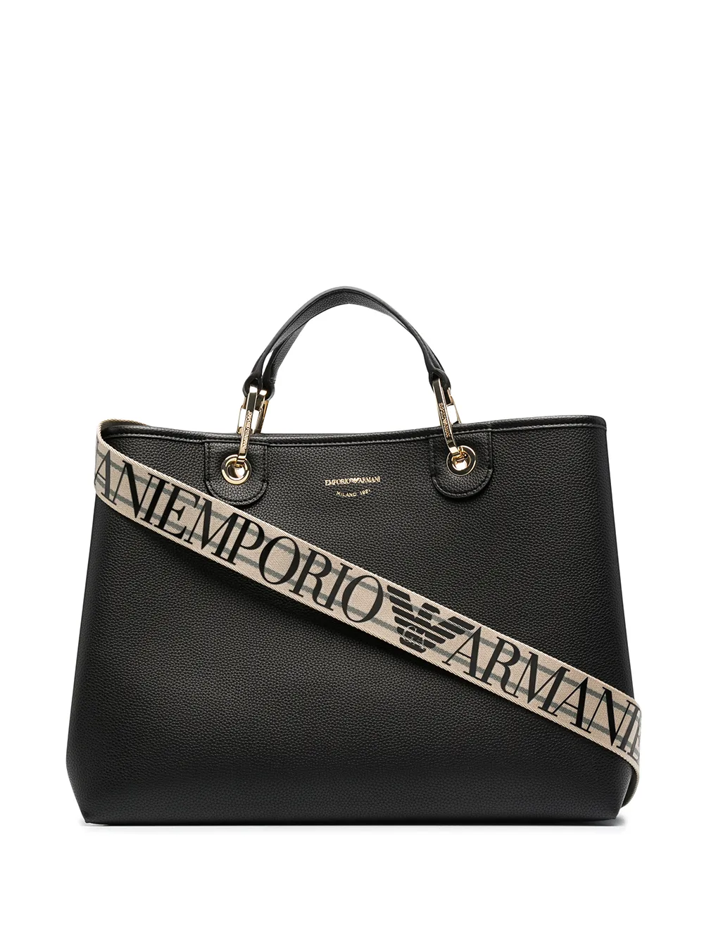 

Сумка-тоут с логотипом EMPORIO ARMANI, черный