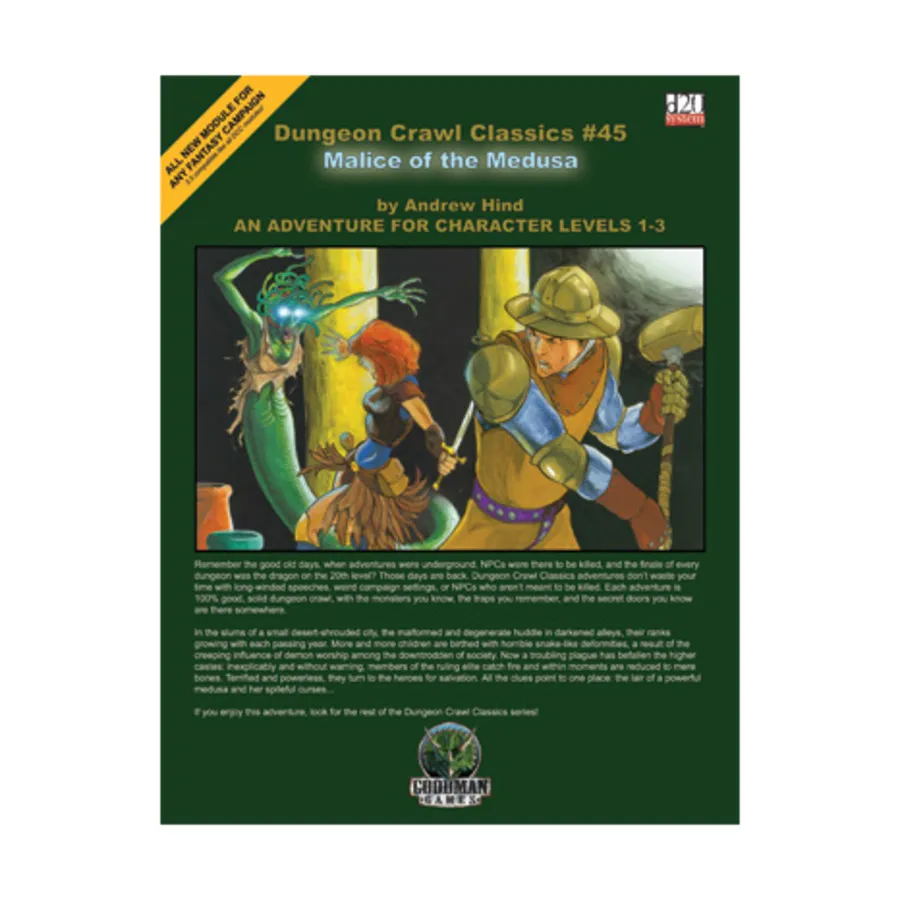 

Модуль Malice of the Medusa, Dungeon Crawl Classics - #31-45 (d20)