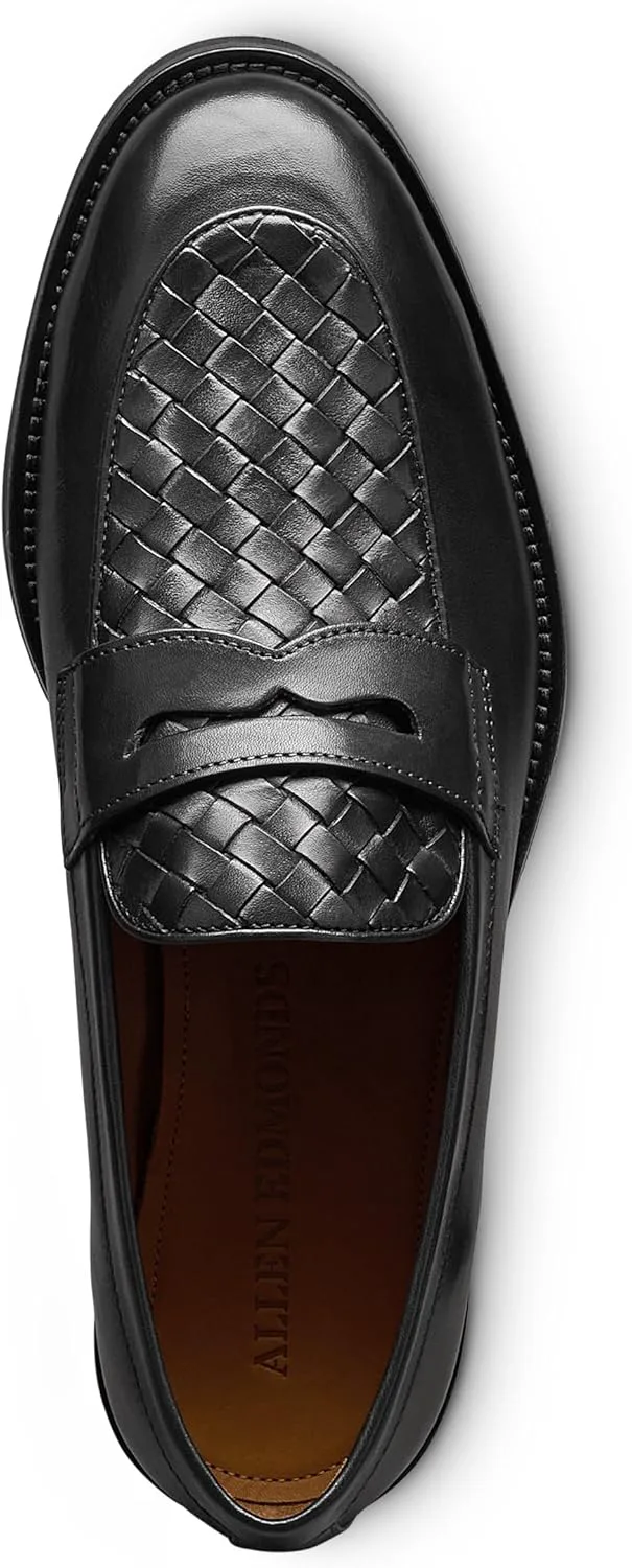 Мужские лоферы Allen Edmonds Como из плетеной кожи, черный — фото 4