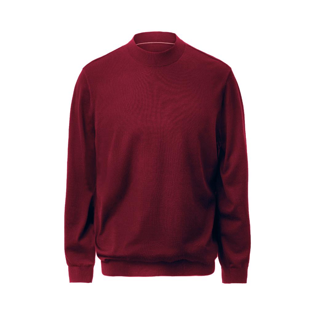 

Мужской свитер с круглым вырезом, умеренный базовый слой Mr.Bu, [small turtleneck]ancora красный