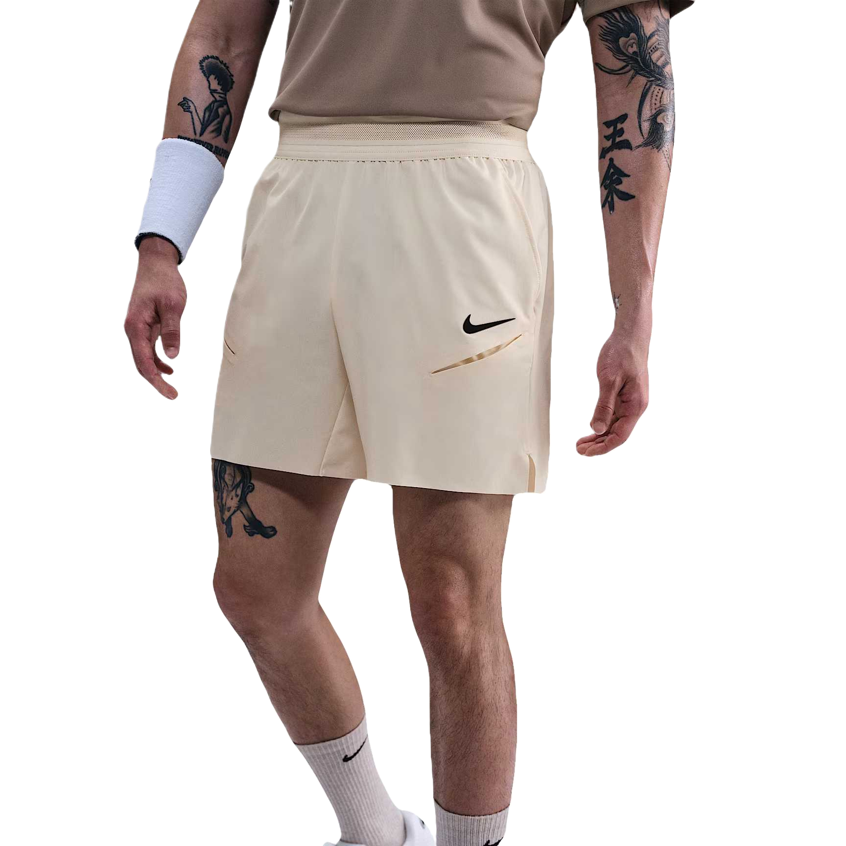 Мужские шорты для тенниса Dri FitSLAM цвета Nike, айвори — фото 2