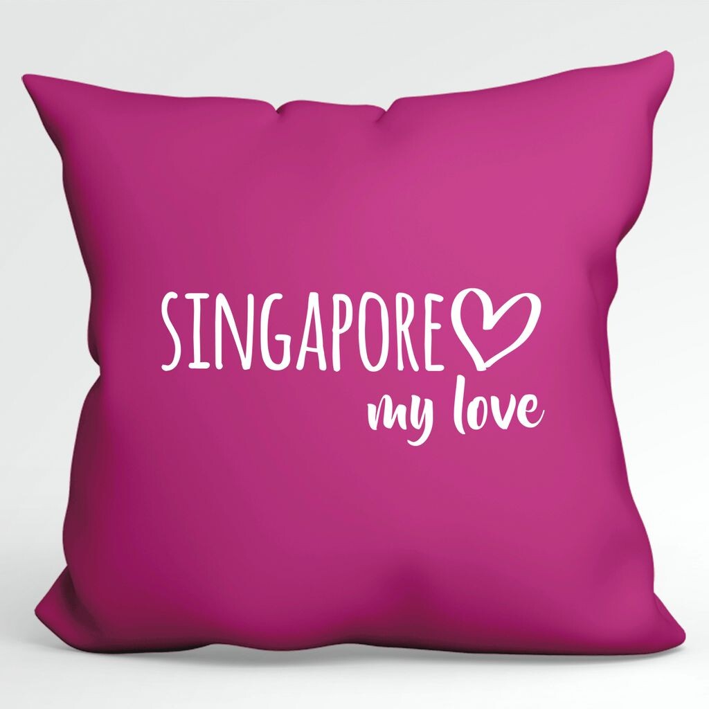 

Подушка Huuraa Singapore my love декоративная подушка с наполнителем размер 40х40см цвета фуксии для всех любителей Сингапура идея подарка для друзей и семьи Hellweg Druckerei