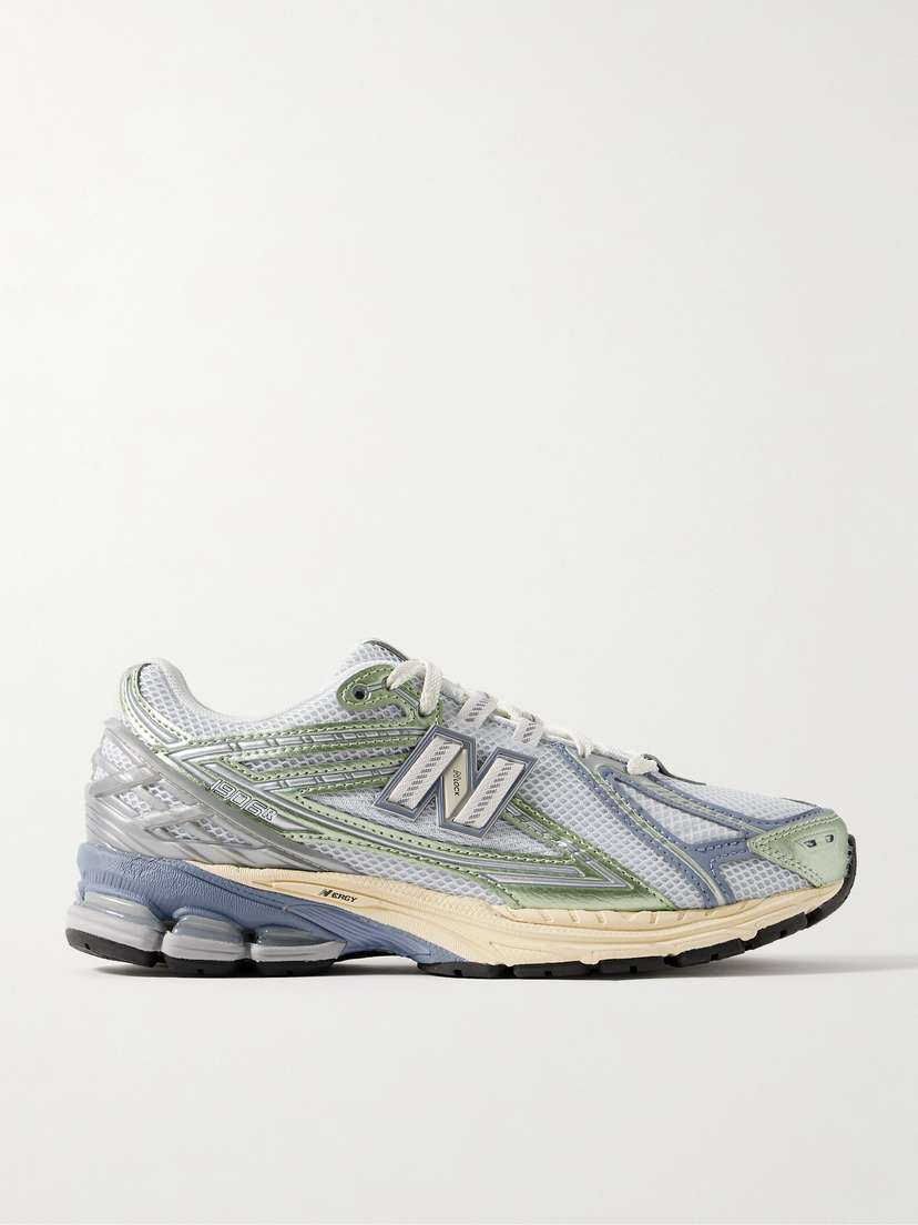 Кроссовки 1906R из металлизированной кожи и замши New Balance, голубой