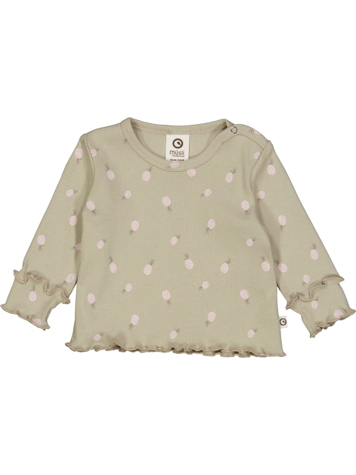 

Детская рубашка с длинными рукавами в нежно-зеленом/поэтическом зеленом/цвете Мэри müsli