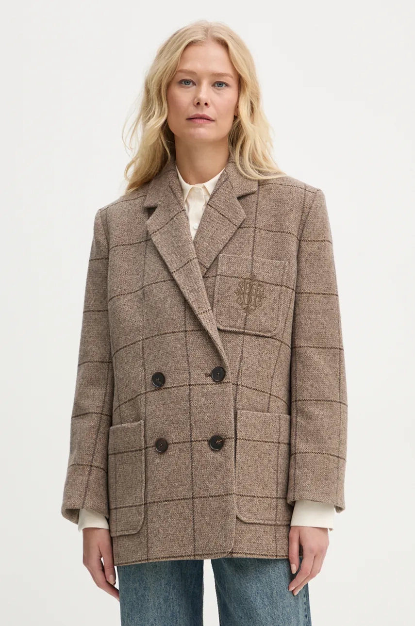 

Блейзер с добавлением шерсти RAILEY By Malene Birger, бежевый