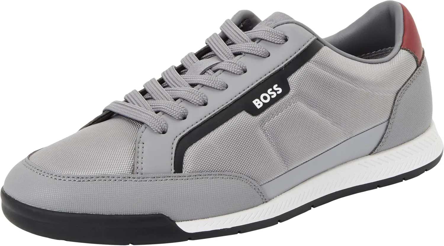 Мужские кроссовки BOSS Nitan_Lowp_txthem с низким профилем, Open Grey
