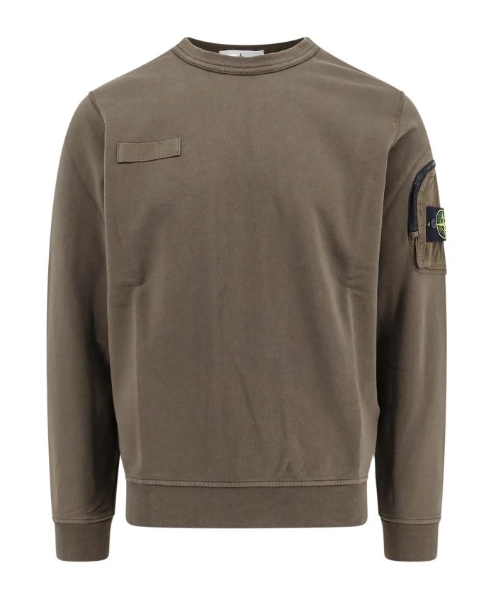 

Хлопковая толстовка со знаменитой нашивкой Stone Island, зеленый
