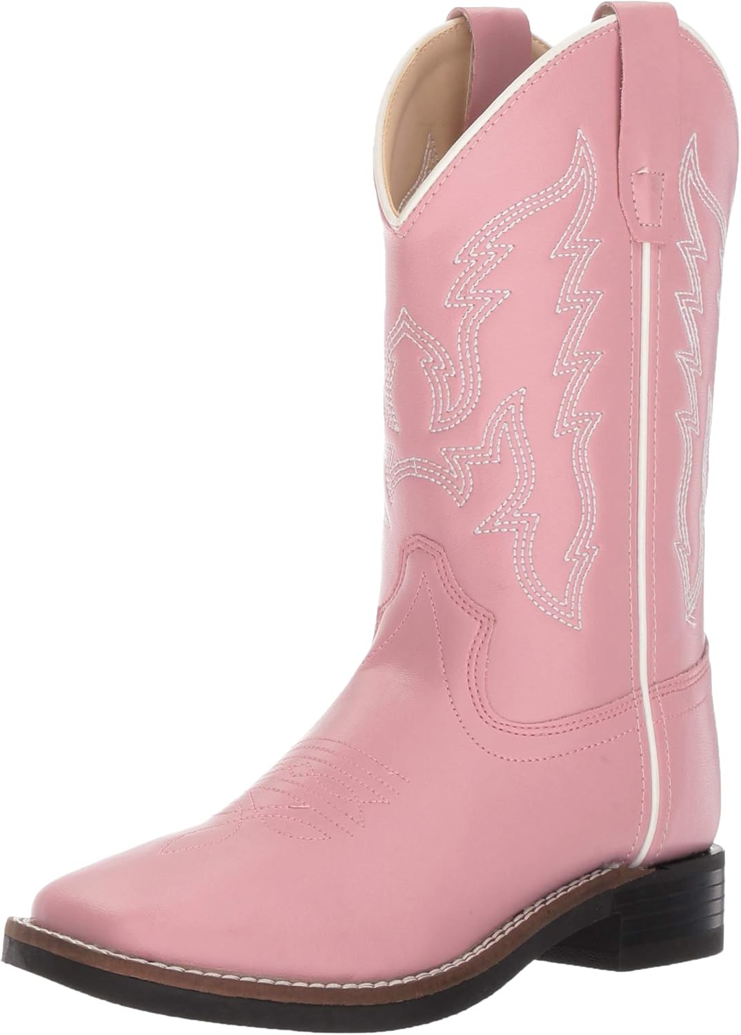 

Детские сапоги OLD WEST для девочек, квадратный носок, искусственная кожа, розовый