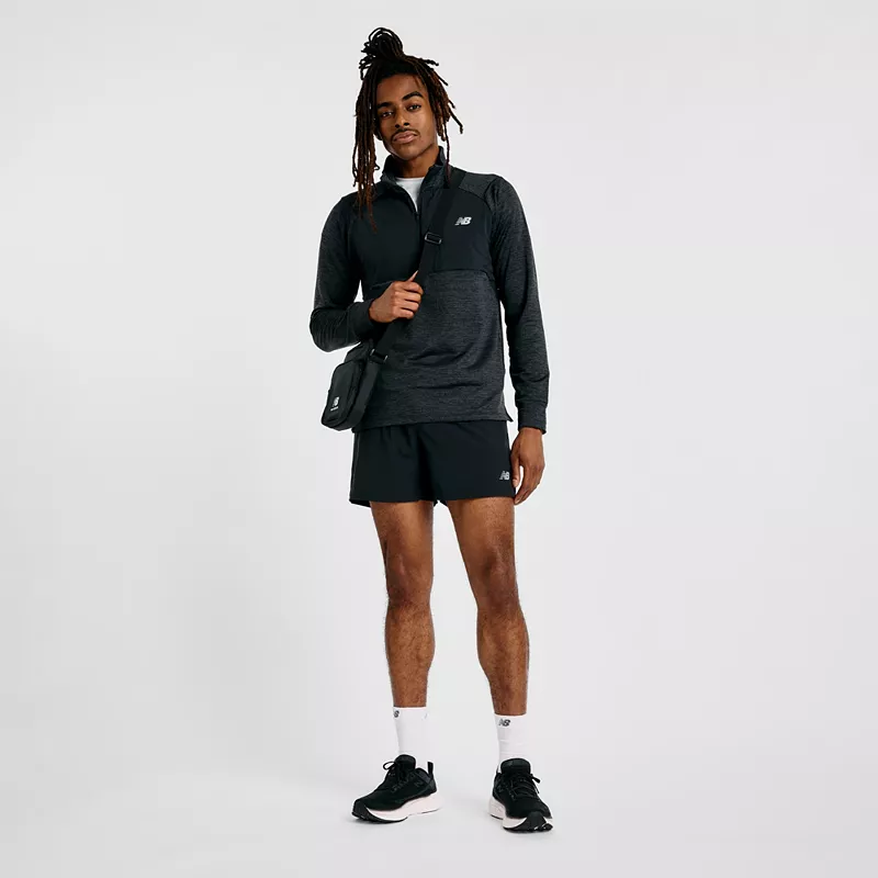 

Мужской пуловер New Balance для легкой атлетики Heat Grid на молнии 1/2, черный