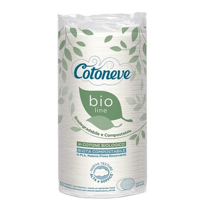 

Овальные подушечки для снятия макияжа Cotoneve Bio Line из органического хлопка Maxi, 50 шт., Cotoneve