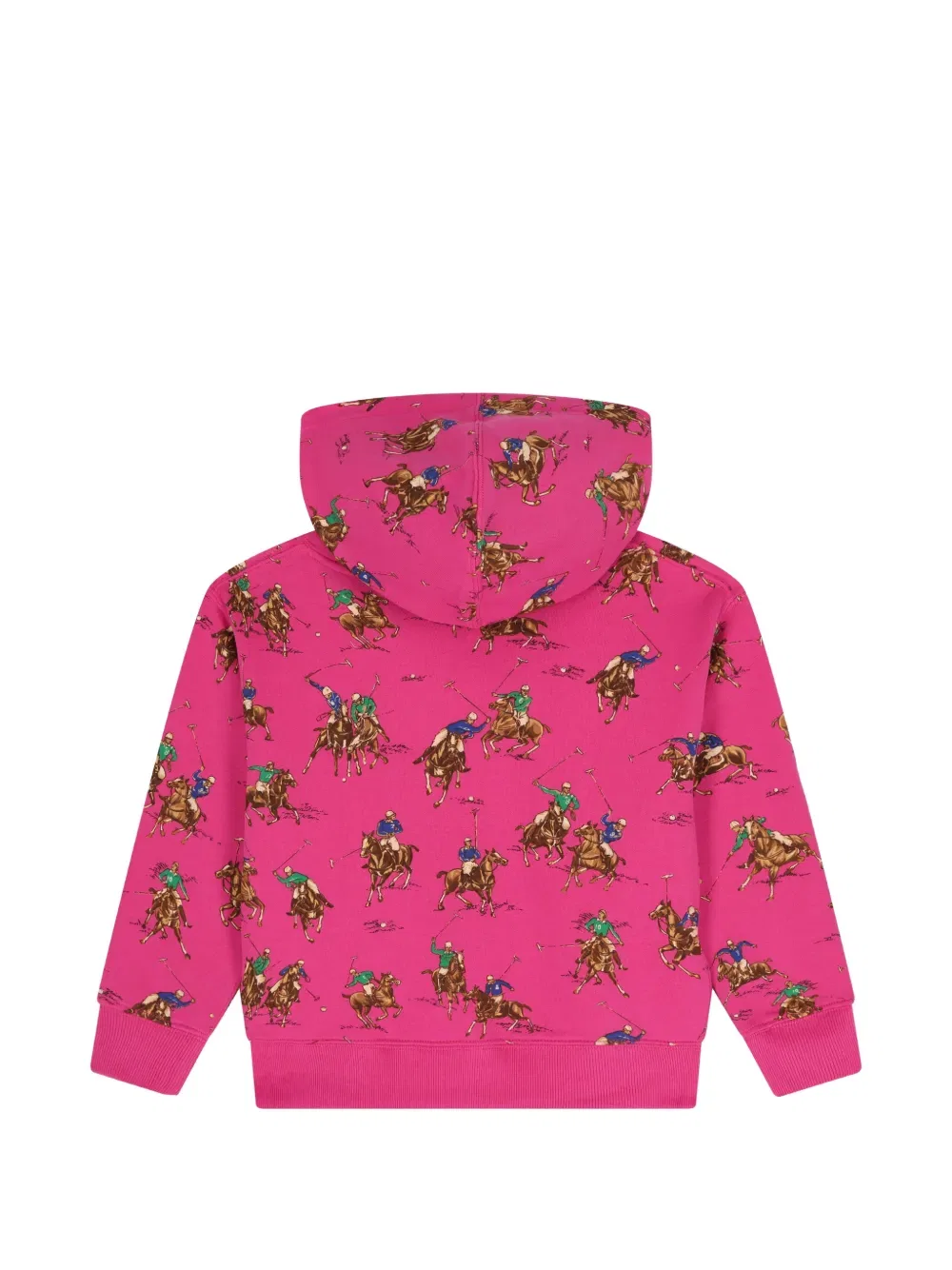 Худи с капюшоном и графическим принтом Polo Ralph Lauren Kids, розовый — фото 2