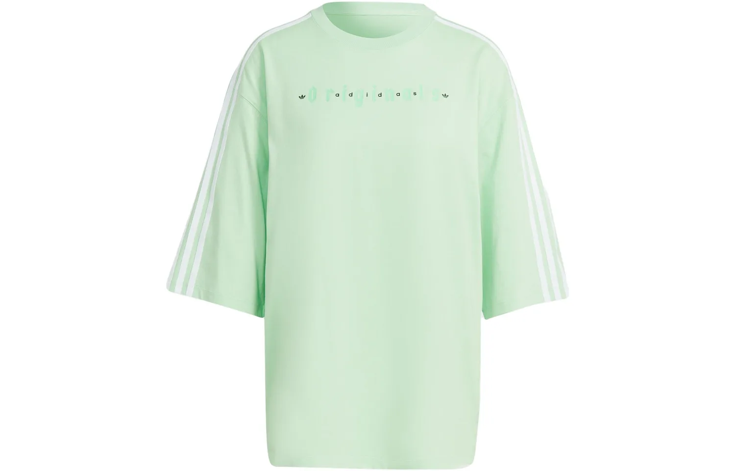 Adidas Originals Футболка женская Honor Mint Green Crew Neck Moderate Straight Fit