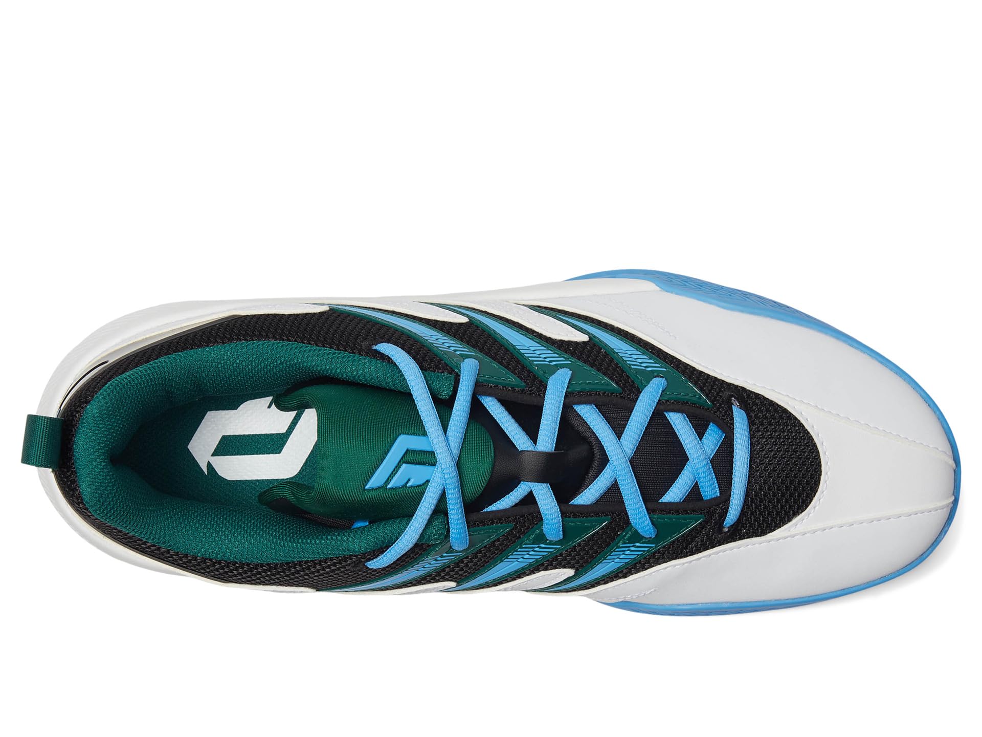 Кроссовки Unisex adidas Dame Certified 3, цвет White/Collegiate Green/Blue Burst — фото 2