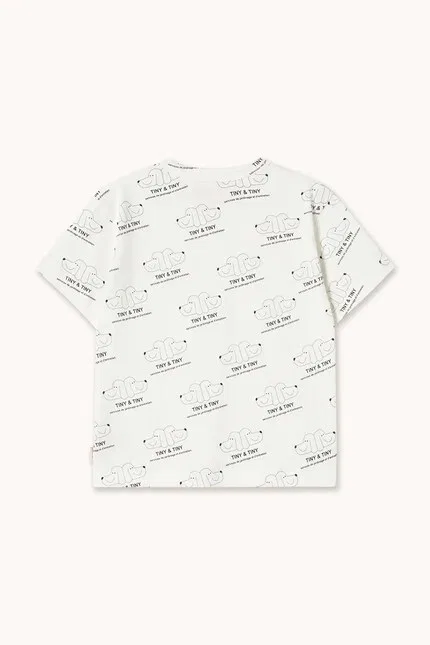 Футболка хлопковая Tiny Knitted Tee Tinycottons, белый — фото 3