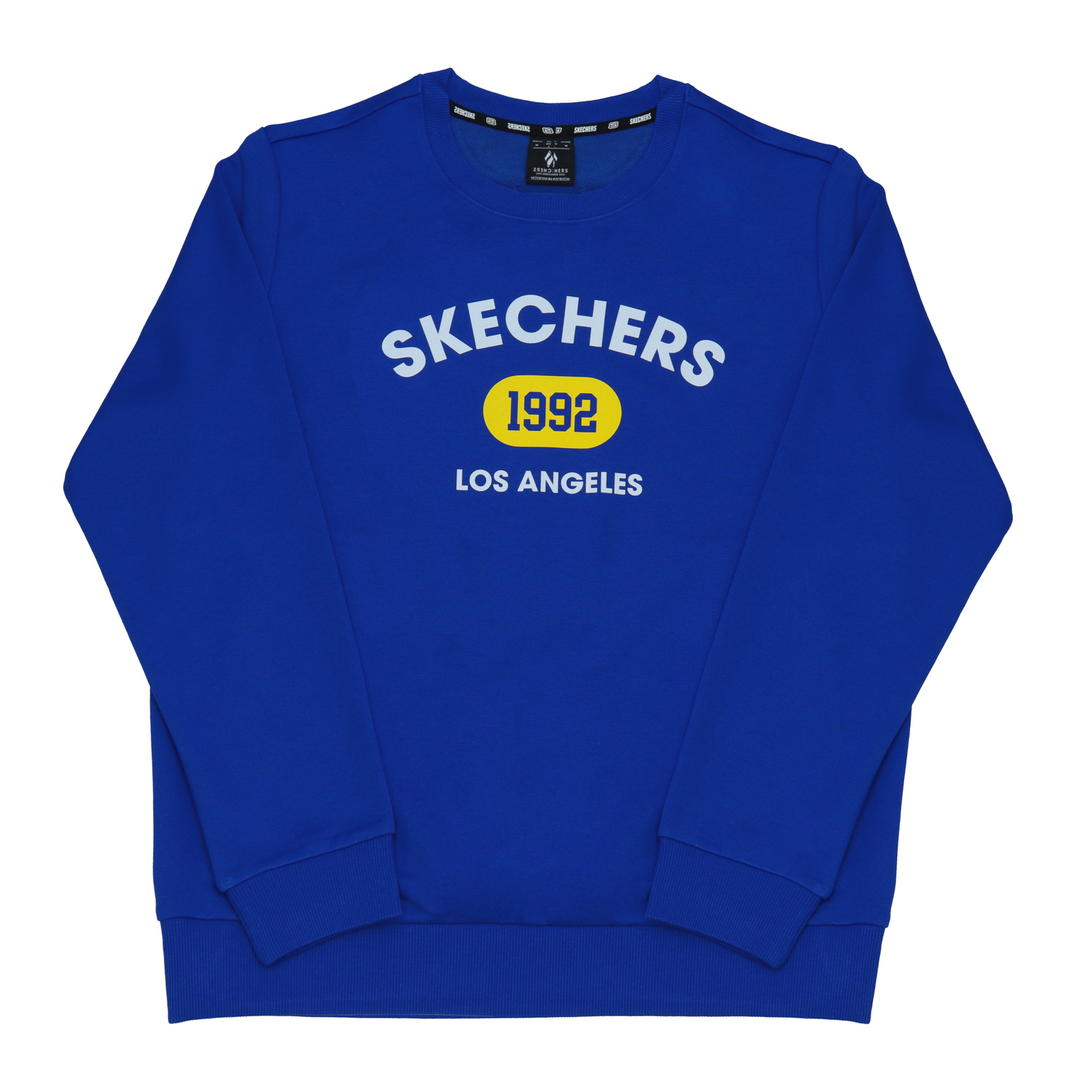 

Skechers Толстовка унисекс с принтом «Океанская волна», синего цвета, с круглым вырезом, средней толщины