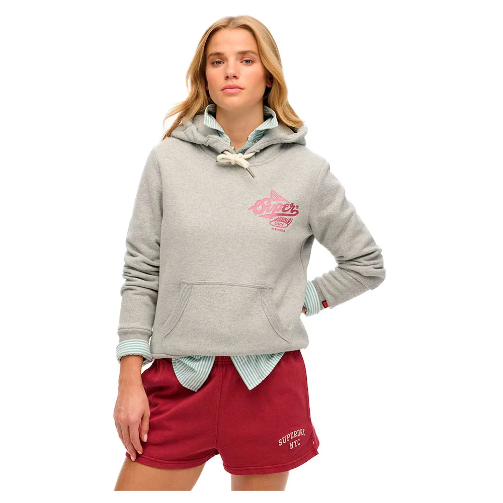 

Худи Superdry Athletic Metallic, серый