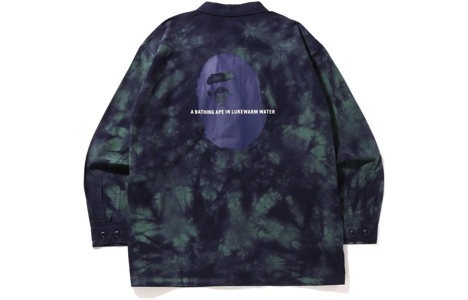 Куртка-рубашка BAPE Tie Dye Army Jungle Fatigue A Bathing Ape, фиолетовый — фото 4