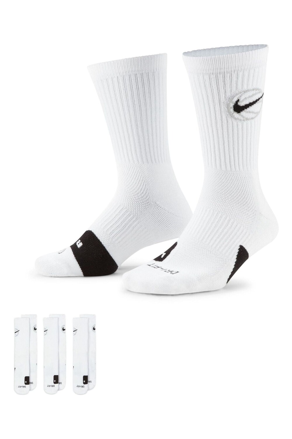 

Баскетбольные носки Everyday Crew 3 пары Nike, белый