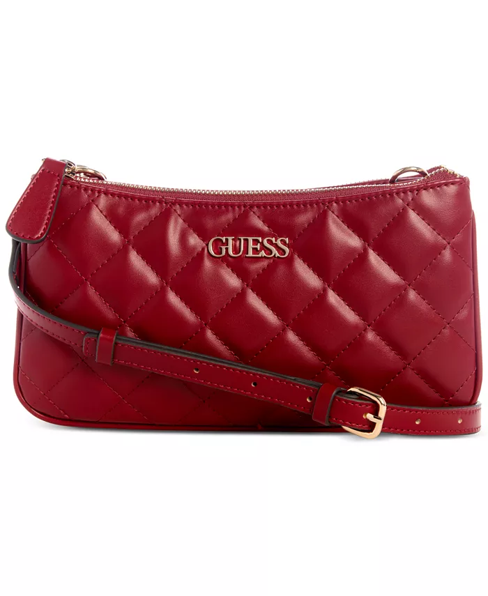 

Стеганая сумка через плечо Tinsley с тремя отделениями GUESS, красный