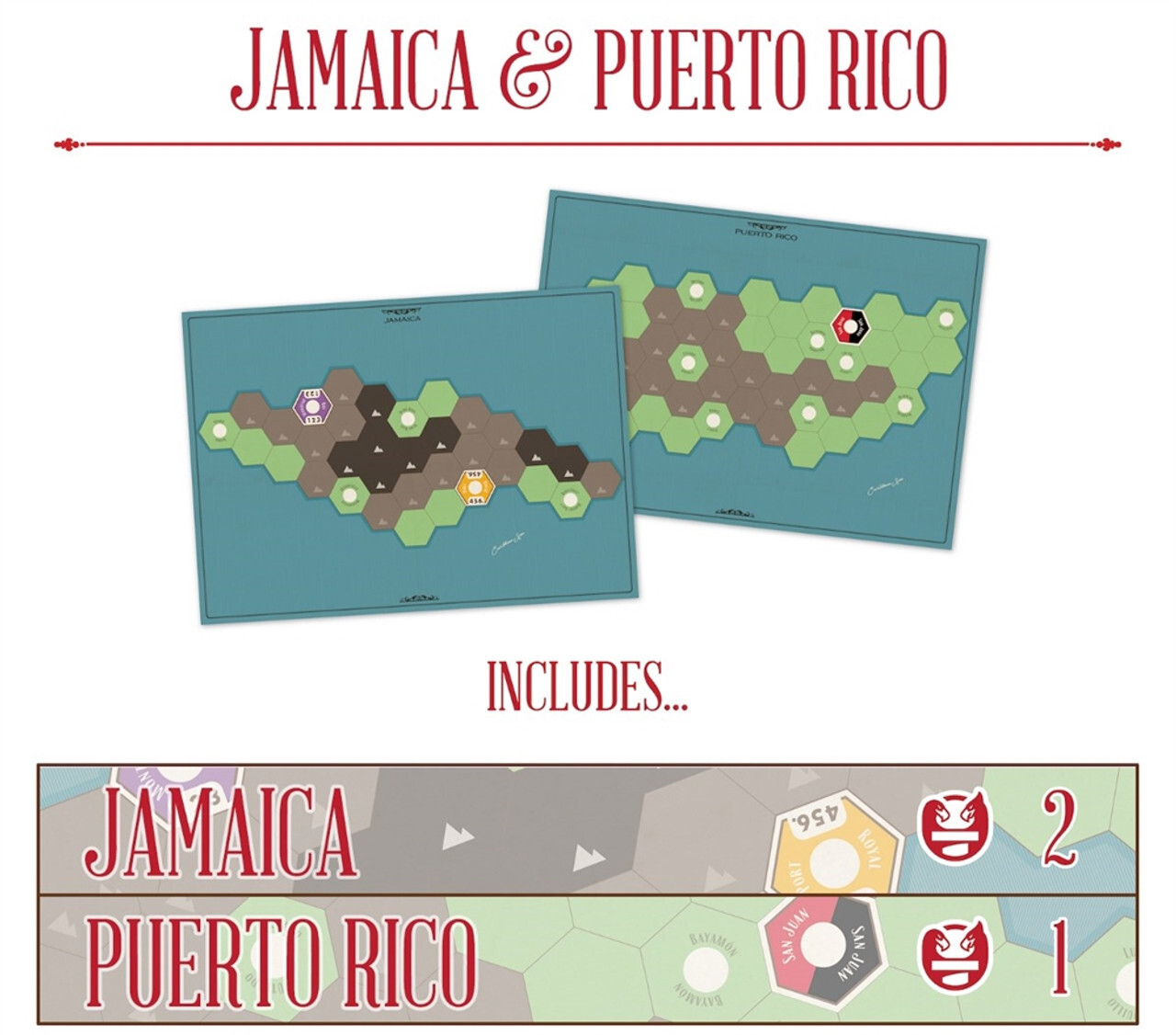 

Аксессуары Age of Steam Deluxe: Jamaica & Puerto Rico Expansion Maps