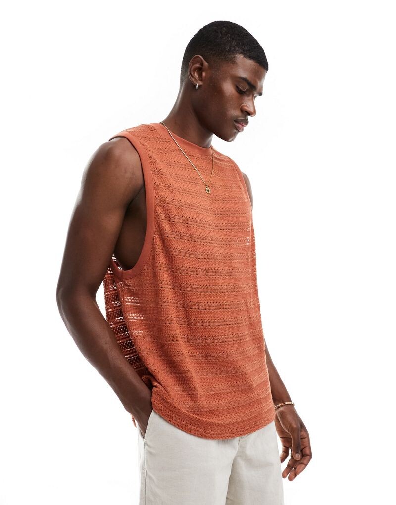 

ASOS DESIGN – коричневая футболка свободного кроя