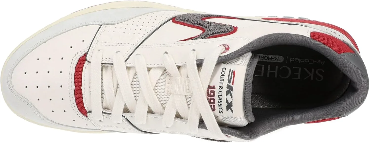 Мужские кроссовки Skechers Court & Classics, размер S-1992, белый/серый/красный — фото 2