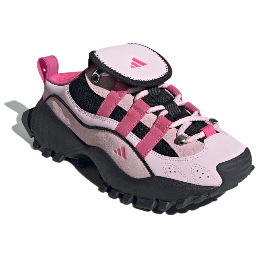 Adidas SEEULATER MULE Абразивостойкие противоскользящие закрытые тапочки для женщин Розовый - Прозрачно-розовый/Пульсирующий пурпурный/Черный, цвет Clear Pink/Pulse Magenta/Black — фото 4