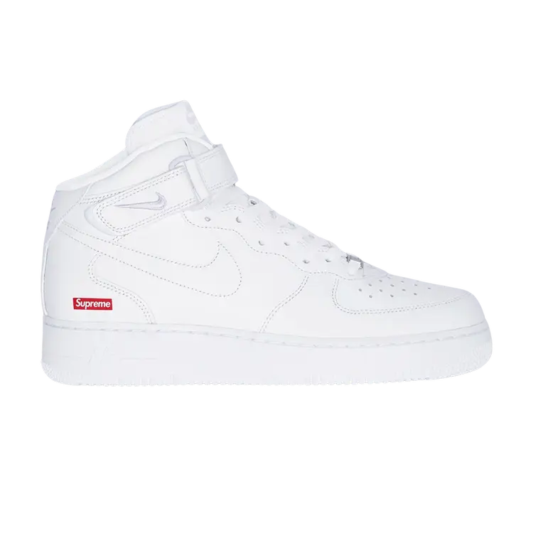 

Кроссовки Supreme x Air Force 1 Mid, цвет Box Logo - Triple White