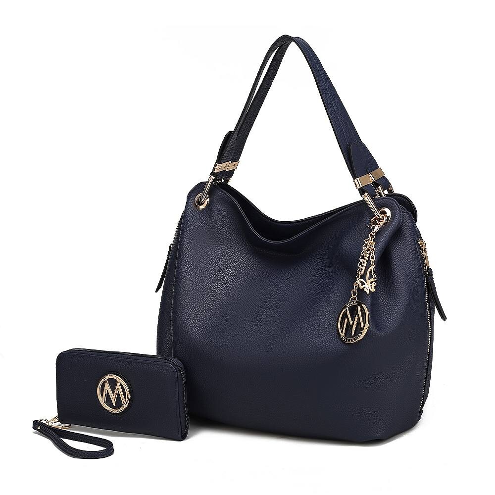 

Коллекция Mkf Женский кошелек-хобо Fabienne из веганской кожи на плечо и кошелек от Mia K MKF Collection, темно-синий
