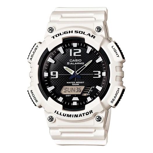 

Часы CASIO Waterproof Sports Solar Powered Mens Red White Analog, красный