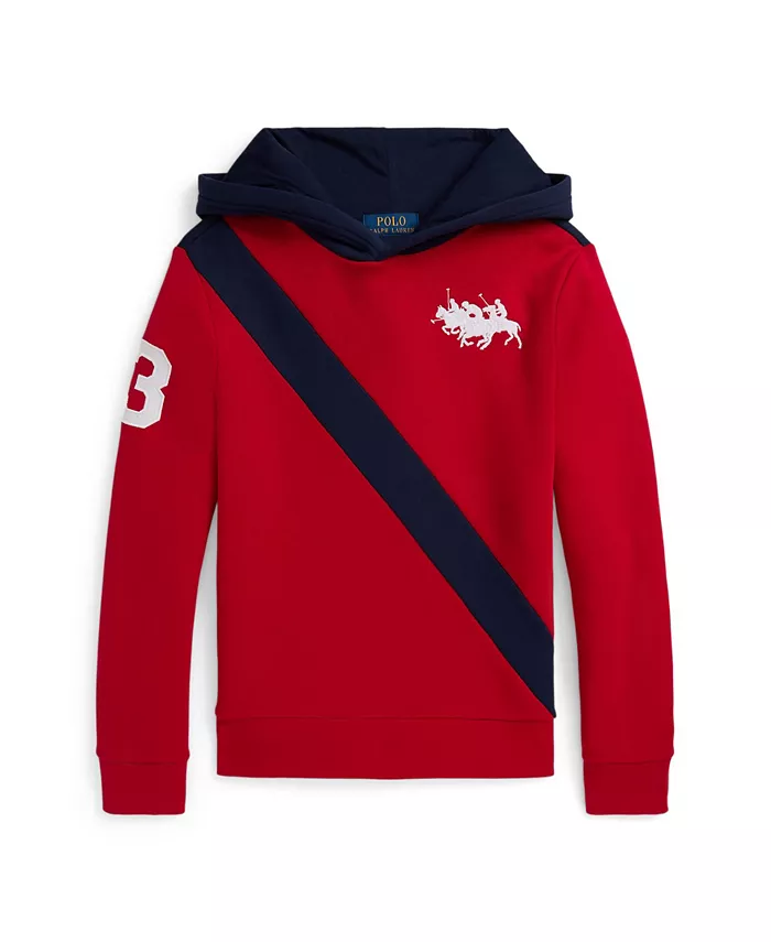 

Толстовка с капюшоном Big Boys Triple Pony из флиса Polo Ralph Lauren, мультиколор