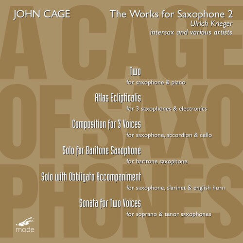 

CD диск Cage, John / Krieger: Cage of Saxophones 2