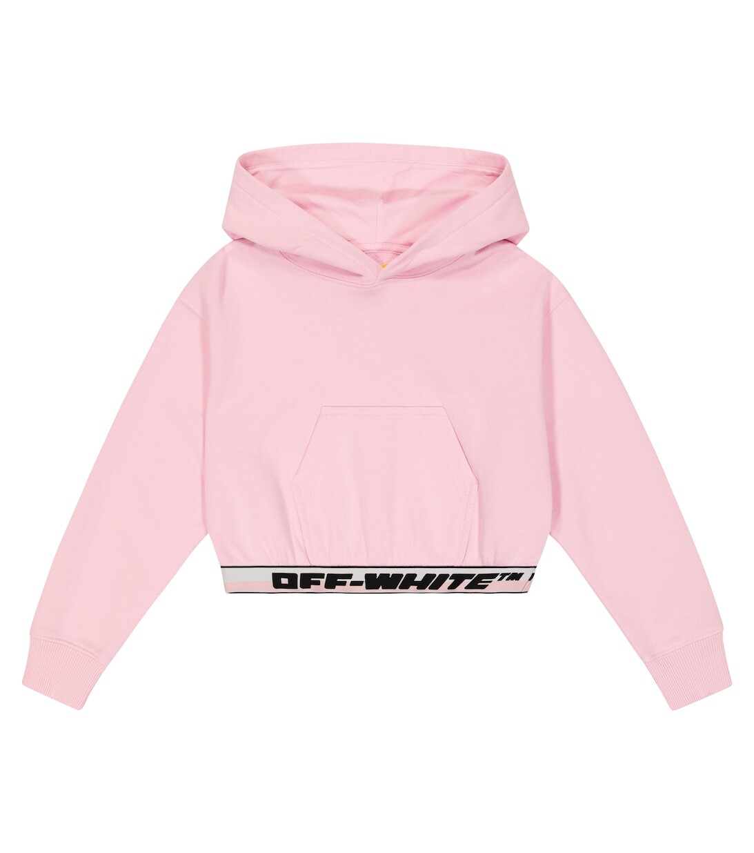 

Укороченное худи из хлопкового джерси с логотипом Off-White, белый