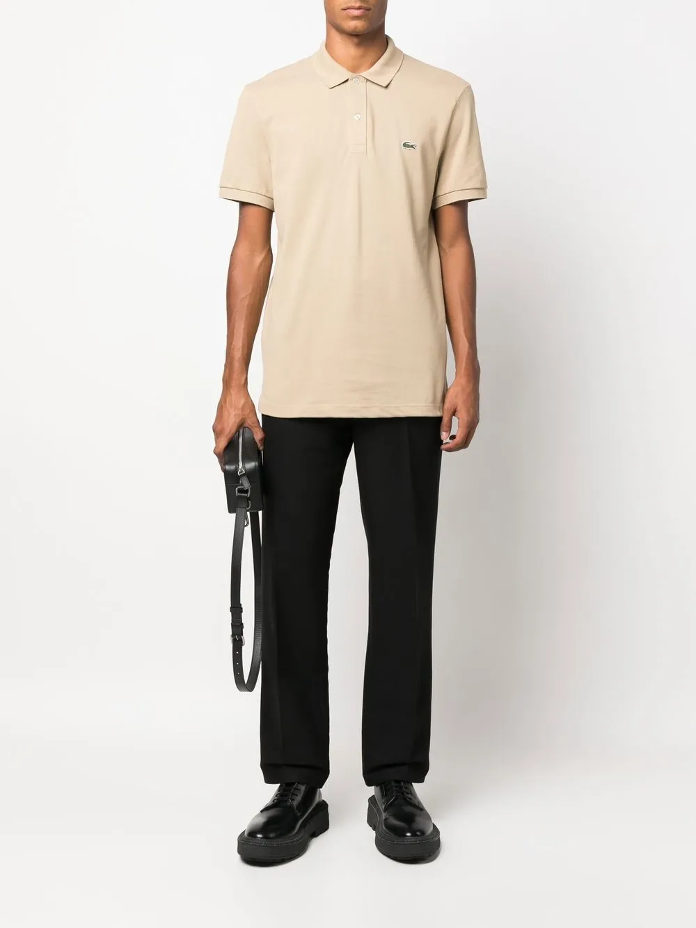 Рубашка поло с аппликацией логотипа Lacoste, нейтральный — фото 2