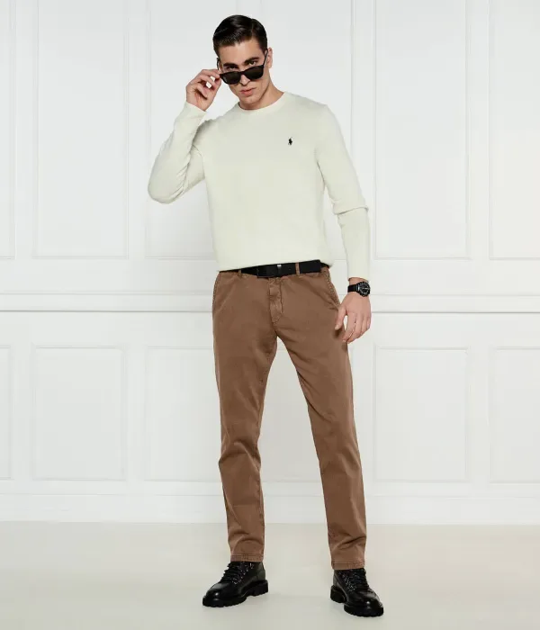 Шерстяной свитер regular fit Polo Ralph Lauren, экрю — фото 2