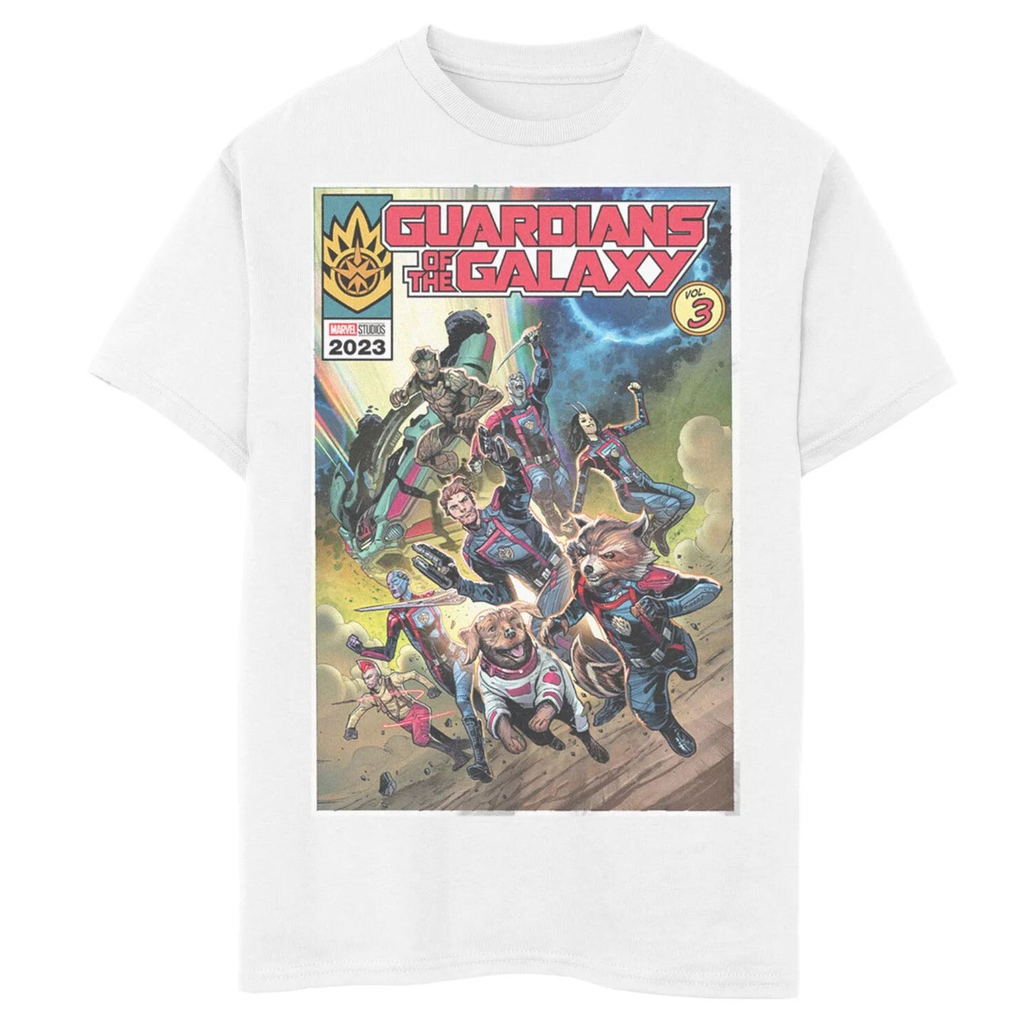 

Мальчики 8–20 лет. Стражи Галактики. Том. Футболка с обложкой 3 Action Comics Licensed Character