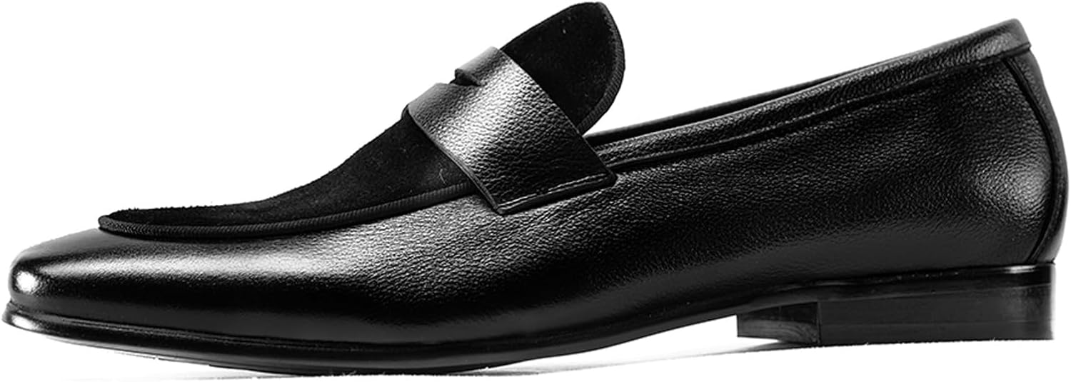 

Мужские кожаные пенни-лоферы WinDhana - двухцветные лоферы на мягкой подошве с круглым носком, Ручная работа, размер большемерит 360-A16, черный